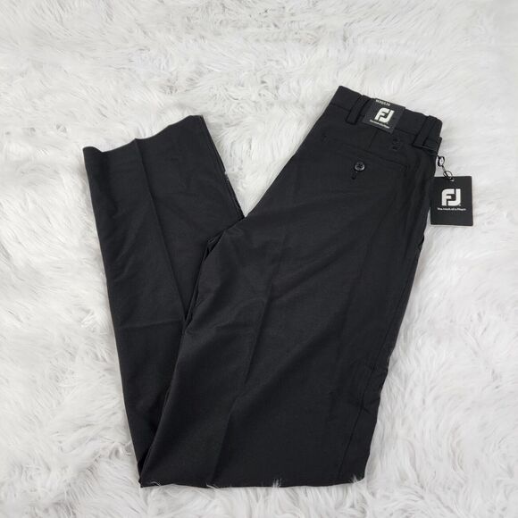 NEW FootJoy Pants Performance Knit Golf Pants Men Size 30x34 - Black 24101 - Picture 4 of 8